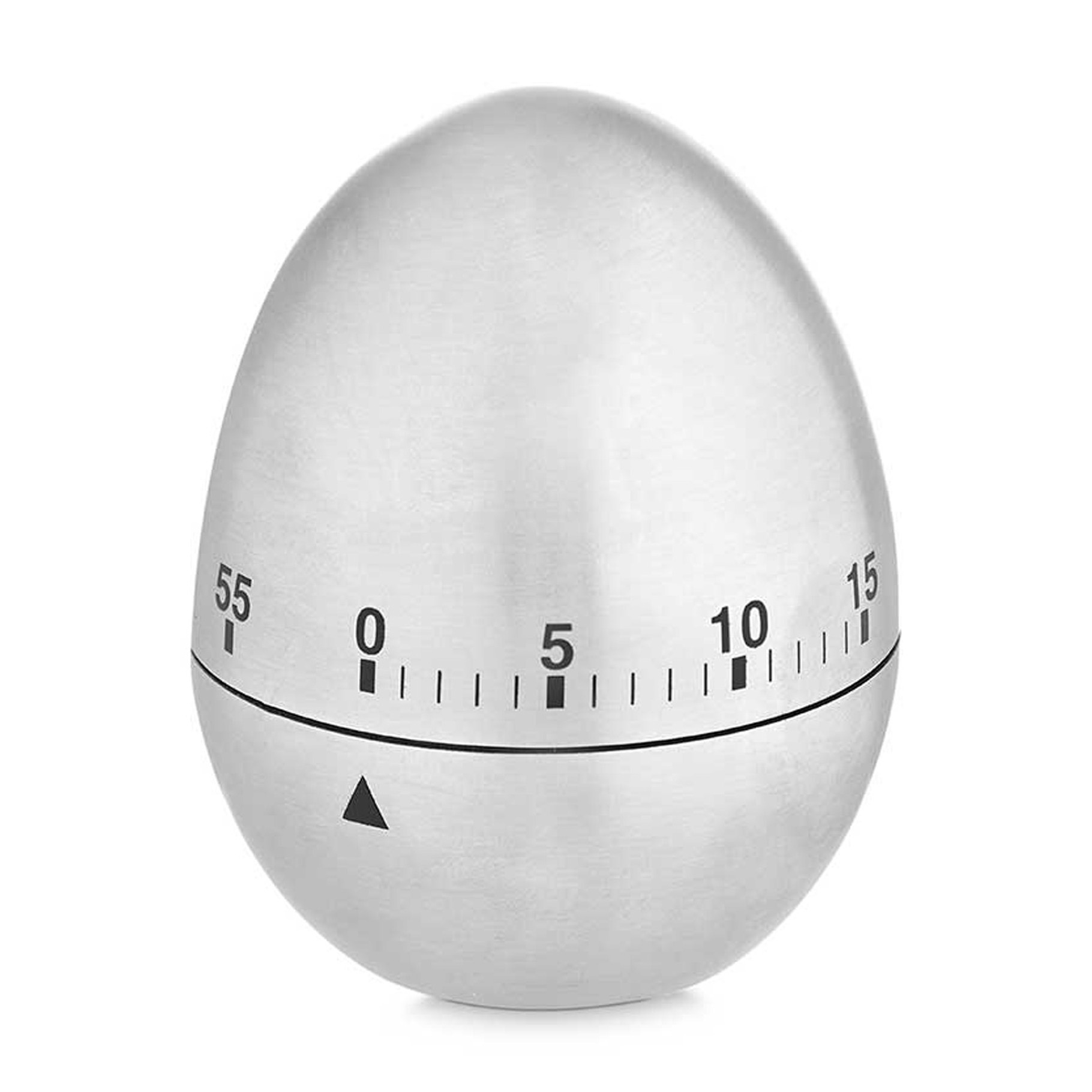KINVARA Eieruhr KURZZEITMESSER Ei aus Kunststoff Küchen-Timer Küchenuhr Eieruhr 87, Küchentimer mechanisch 60 min. Edelstahloptik Wecker Stoppuhr