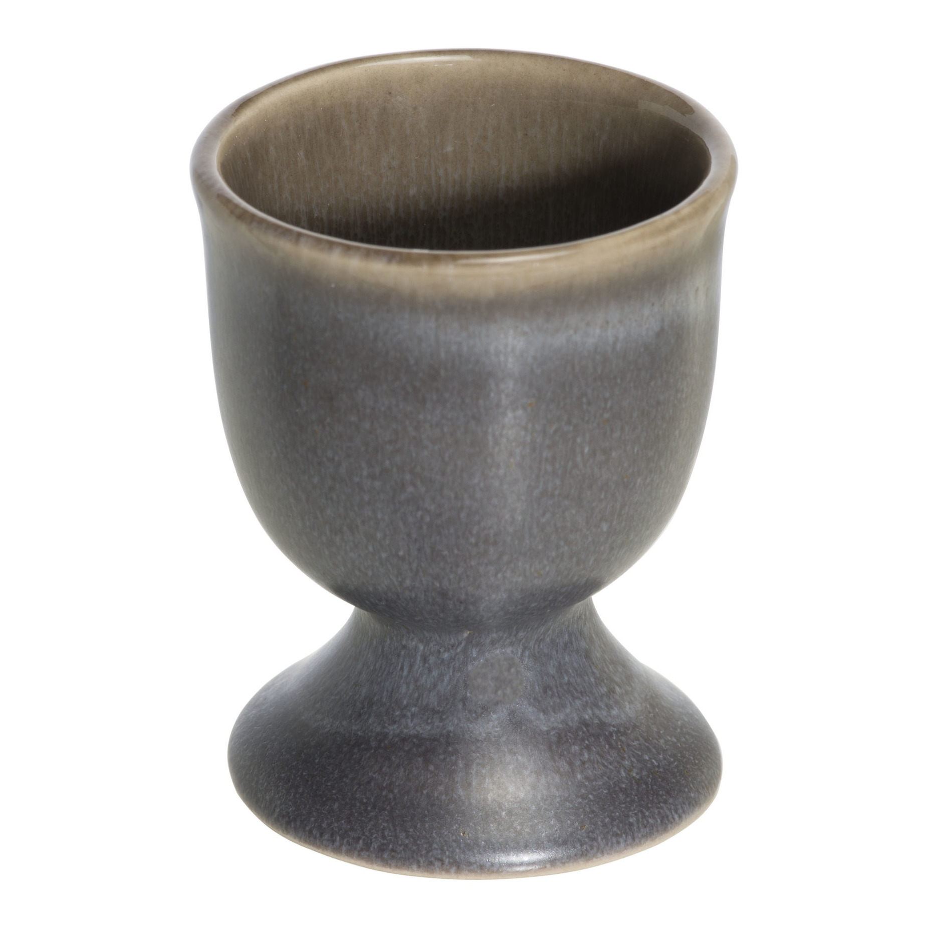 Cosy & Trendy Eierdopje van aardewerk grijs bruin 5 cm -