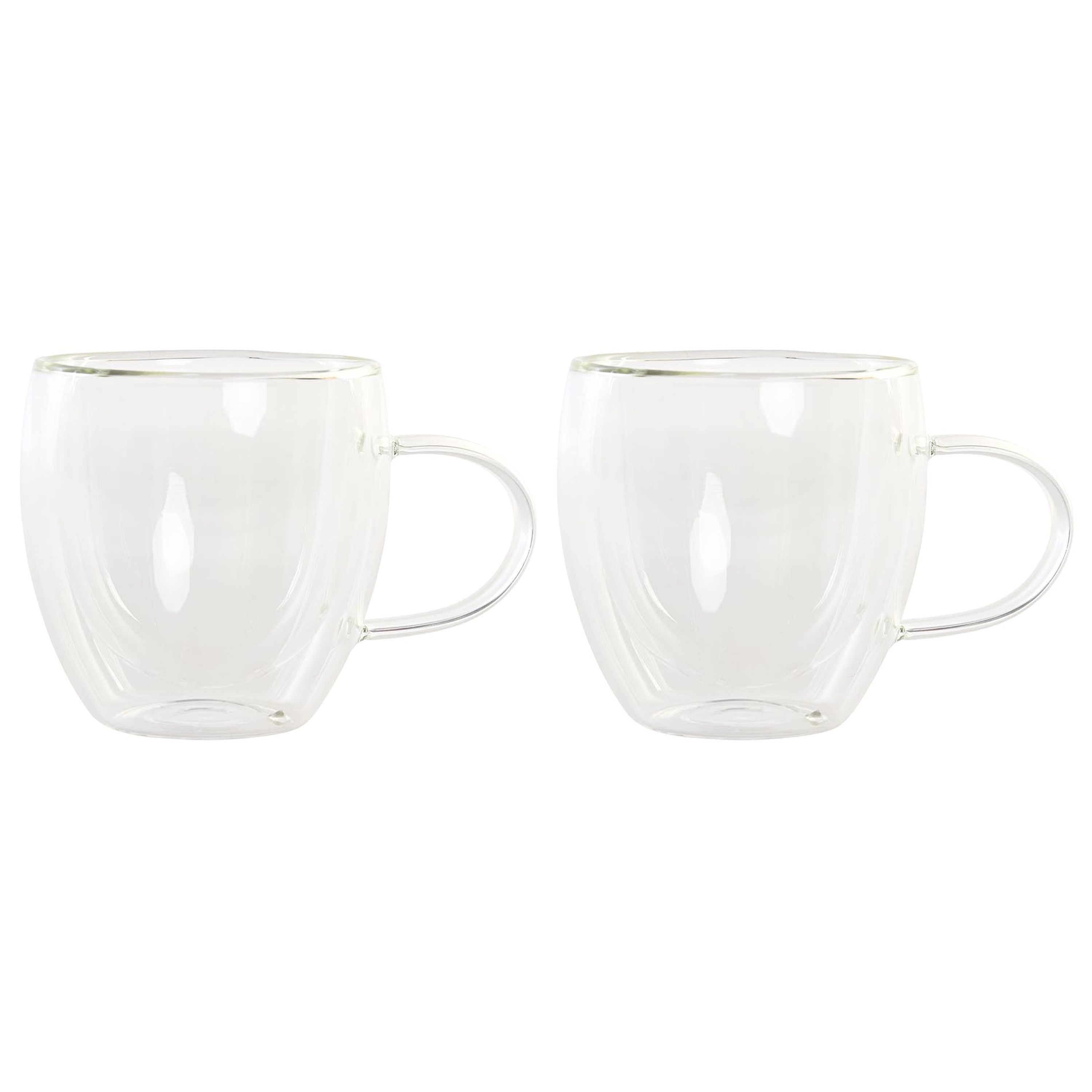 Items koffieglazen/theeglazen dubbelwandig - set 2x - cappuccino glazen - 250 ml -