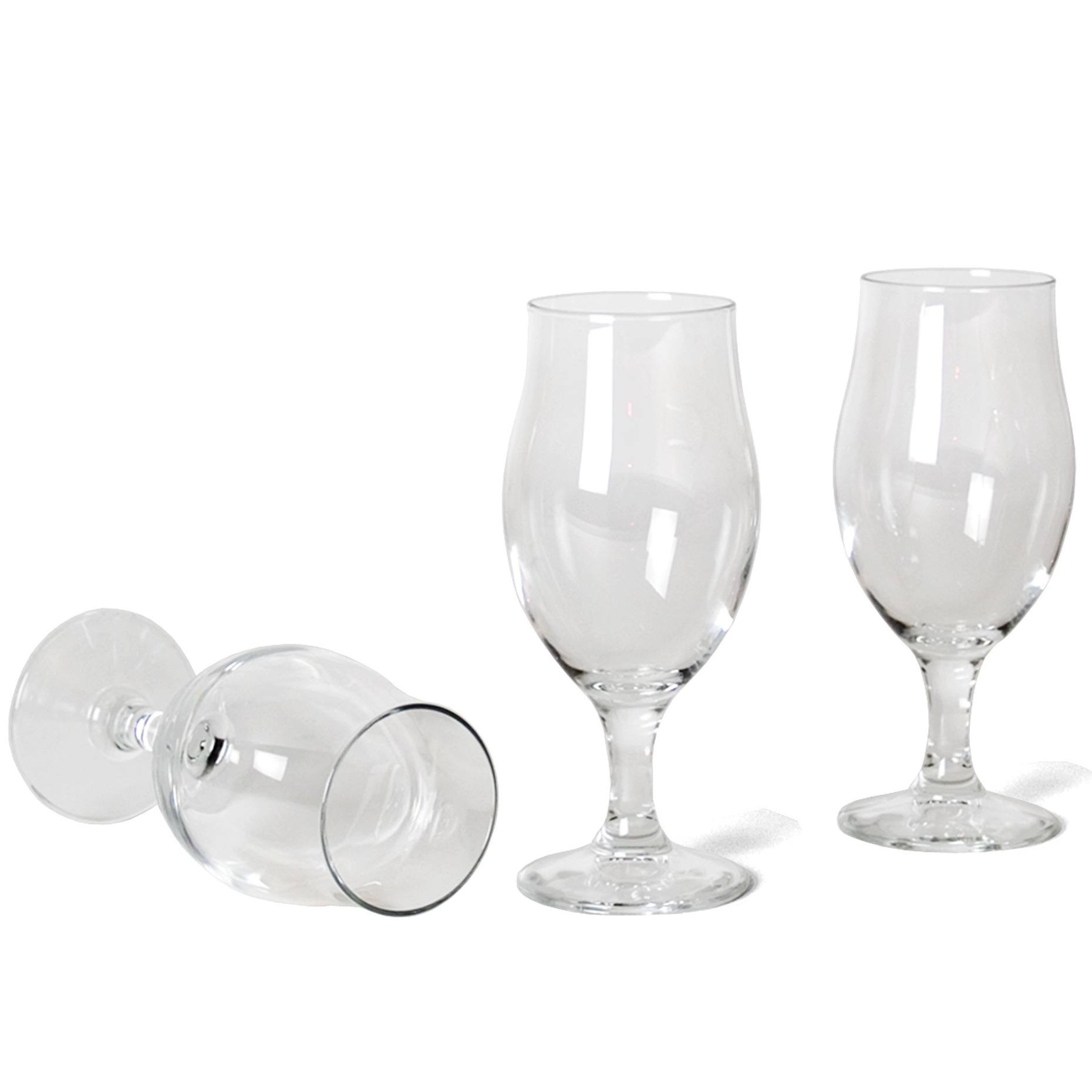 Bormioli Bierglazen - 3x stuks - speciaalbier glazen - op voet - 520 ml -