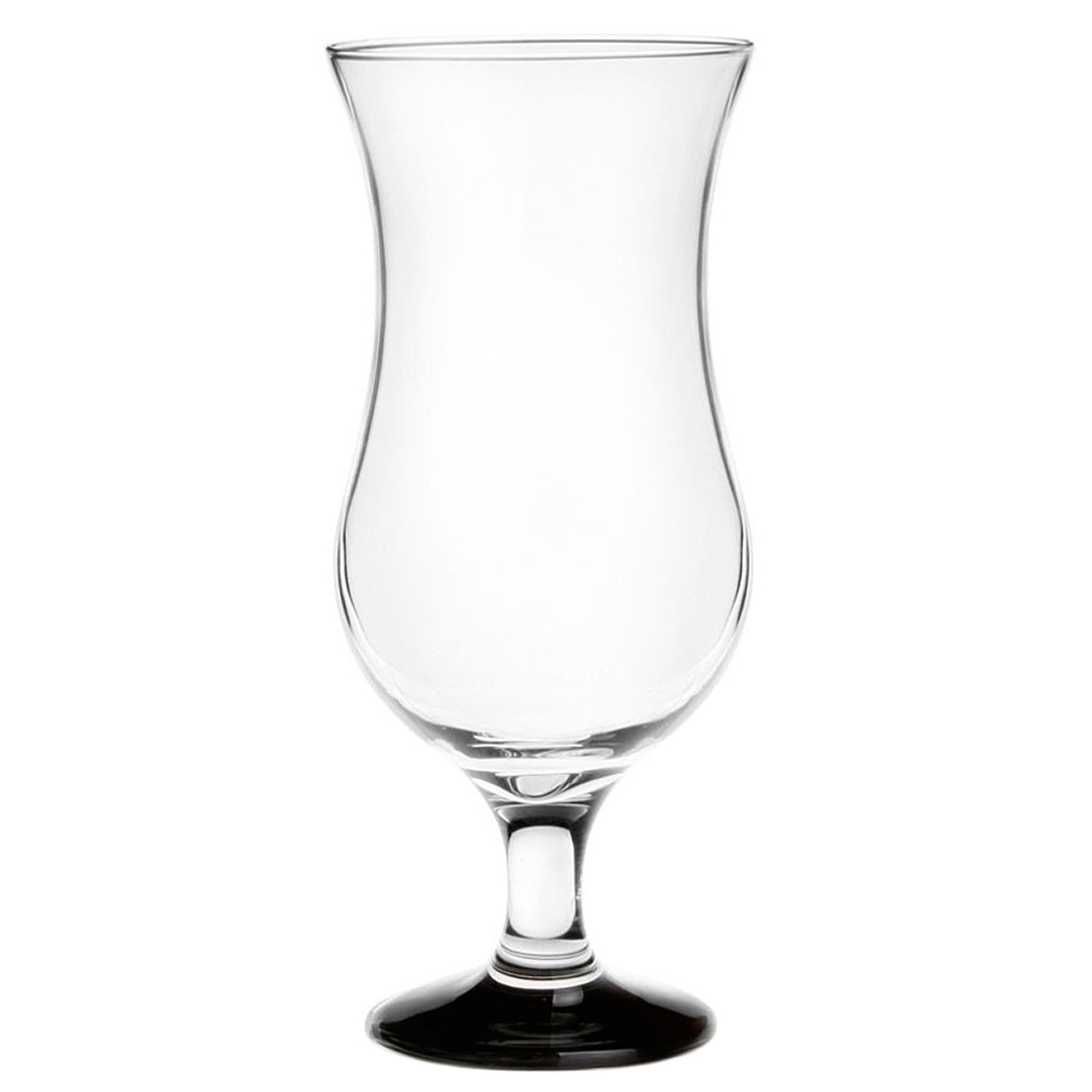 Glasmark Cocktail glazen - 6x - 420 ml - zwart - glas - pina colada glazen -