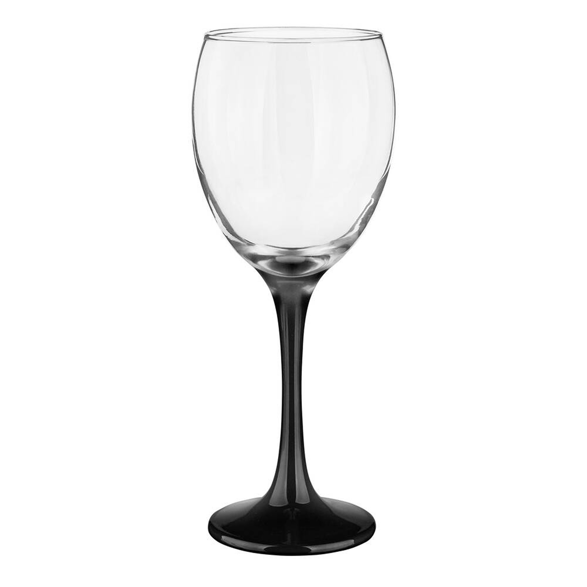 Glasmark Wijnglazen - 6x - Black collection - 300 ml - glas -