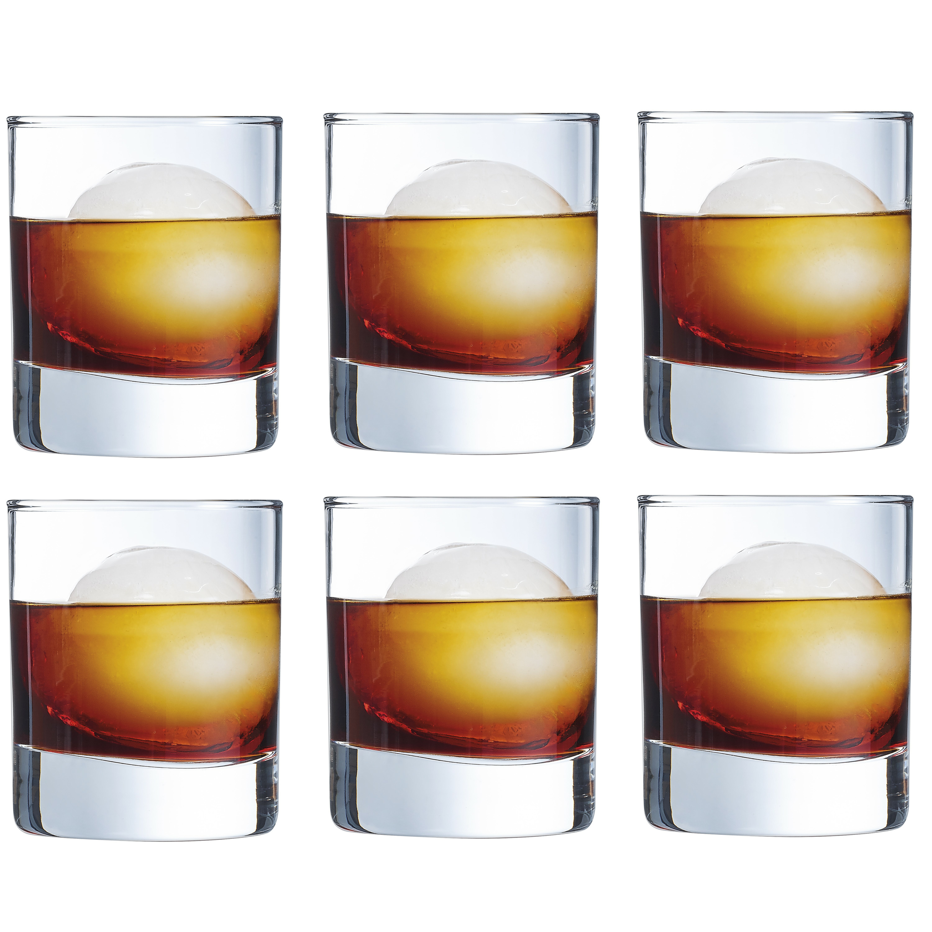 Arcoroc Whisky glazen - 6x - Princesa serie - transparant - 310 ml -
