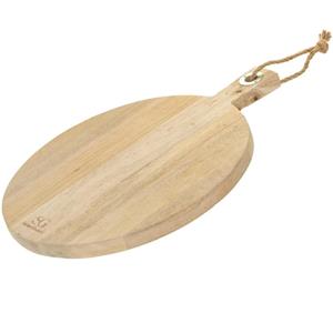 Secret de Gourmet Snijplank rond met handvat cm van mango hout -