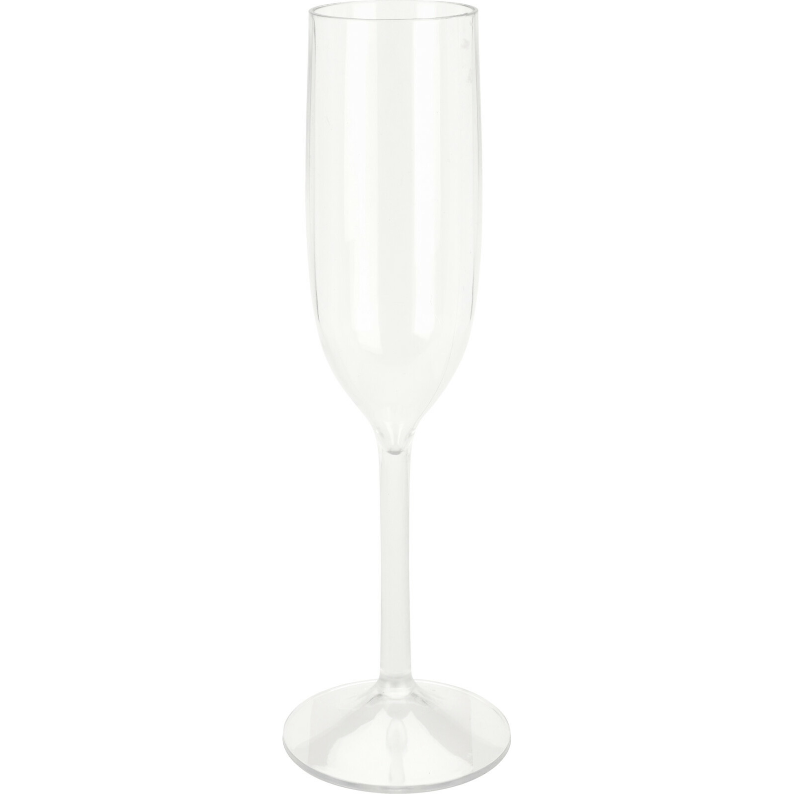 Excellent Houseware Prosecco/Champagneglazen - 1x - transparant - kunststof - 165 ml -