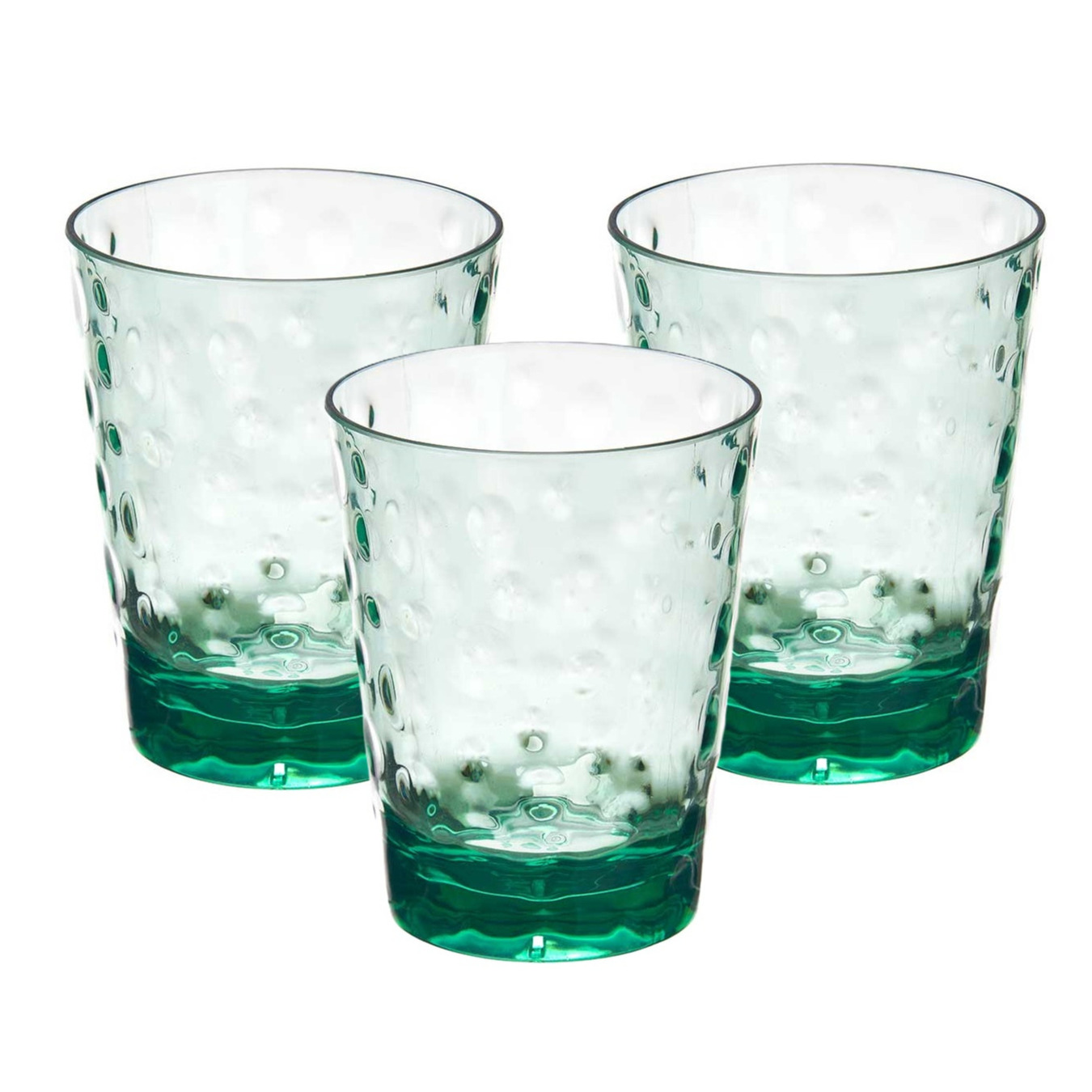 Leknes Drinkglas Gloria - transparant groen - onbreekbaar kunststof - 470 ml -