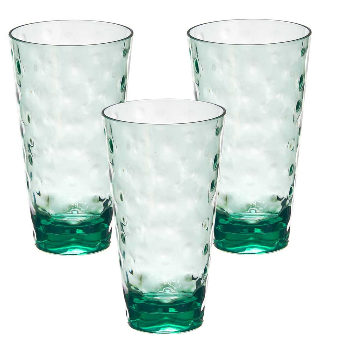 Leknes Drinkglas Gloria - transparant groen - onbreekbaar kunststof - 580 ml -