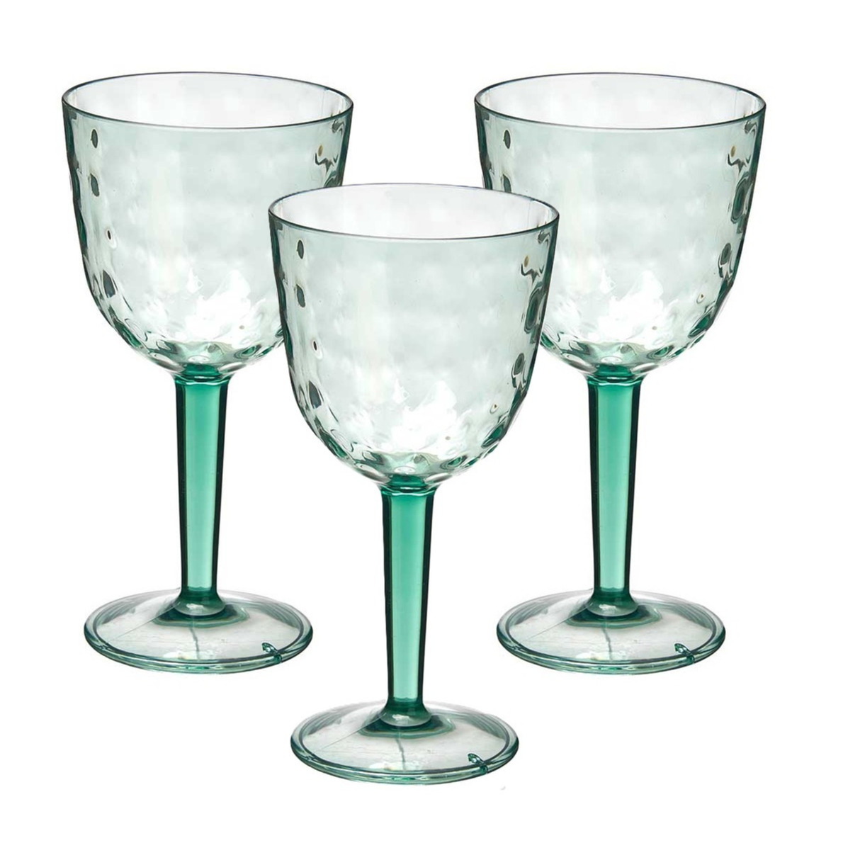 Leknes Wijnglas Gloria - transparant groen - onbreekbaar kunststof - 450 ml -