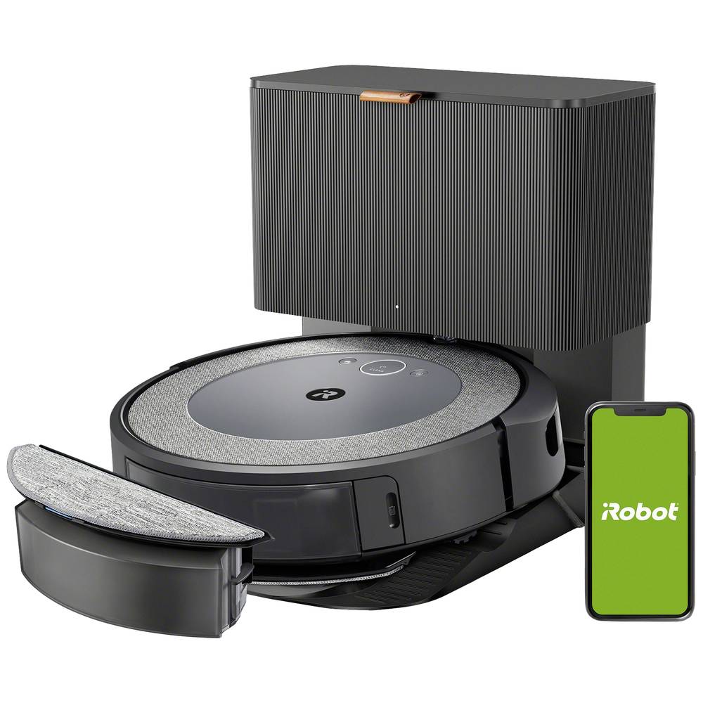 IRobot Roomba Combo i5578 Dweil- en zuigrobot Zwart Besturing via App, Spraakgestuurd, Met dweilfunctie, Compatibel met Amazon Alexa, Compatibel met Google Home