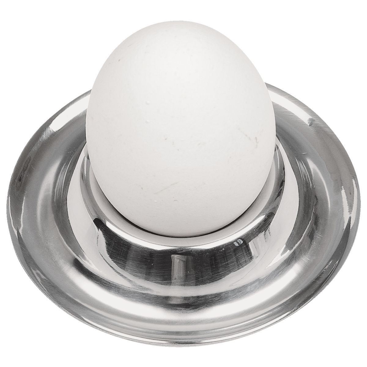 PULSIVA Roestvrijstalen eierdopje Edelstahl; 8.5x1.5 cm (ØxH); zilver; rond; 24 stuk / verpakking