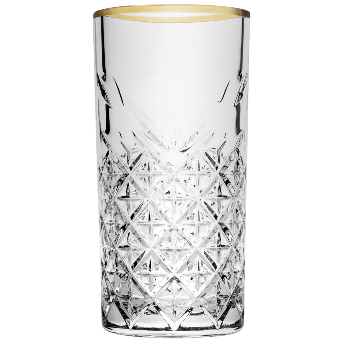 Pasabahçe Longdrinkglas Timeless; 295ml, 6.7x14.3 cm (ØxH); transparant/goud; 4 stuk / verpakking