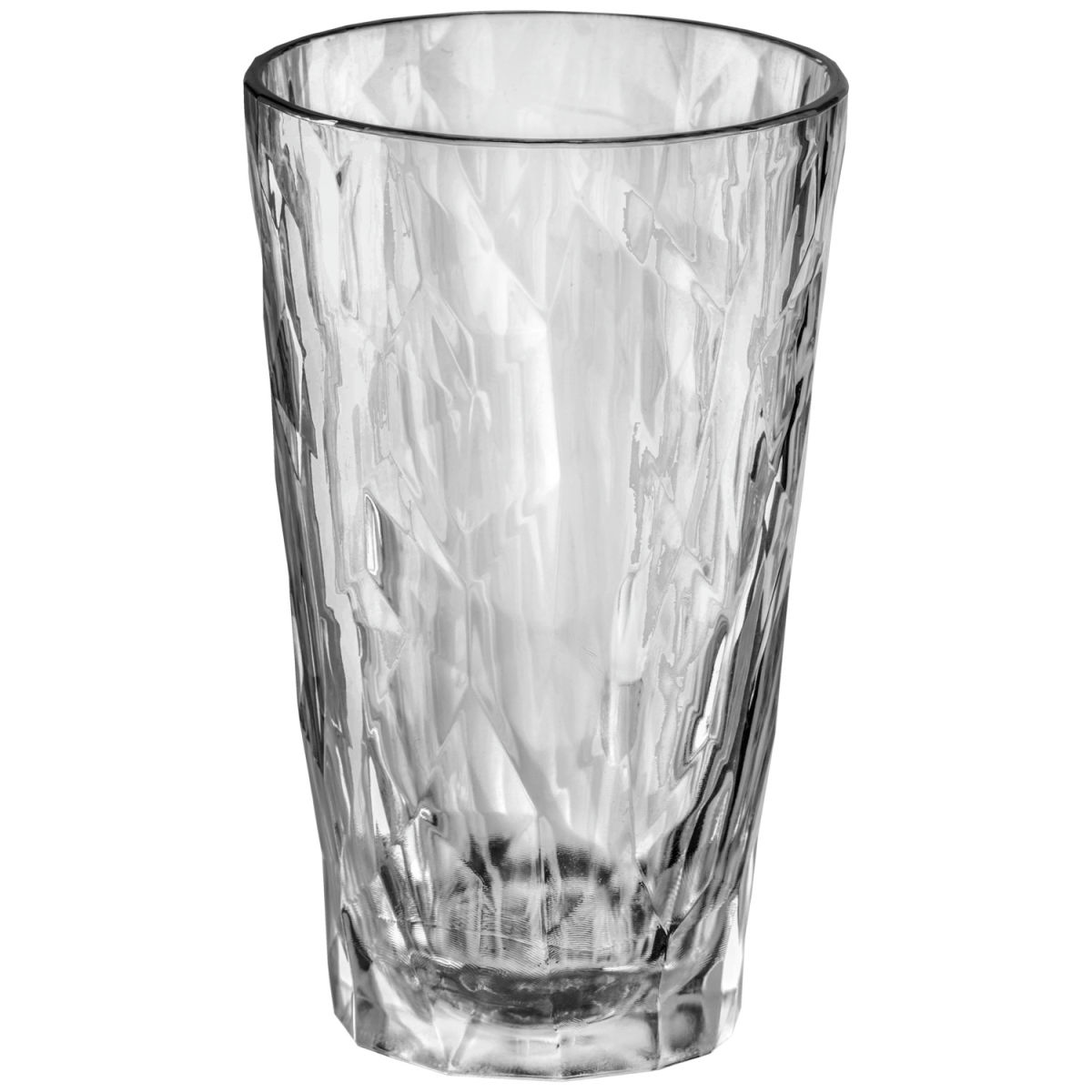 Koziol Longdrinkglas Tumbler Club No. 6 Superglas II; 410ml, 8.7x14.1 cm (ØxH); lichtgrijs/transparant; 0.3 l vulstreepje, 9 stuk / verpakking