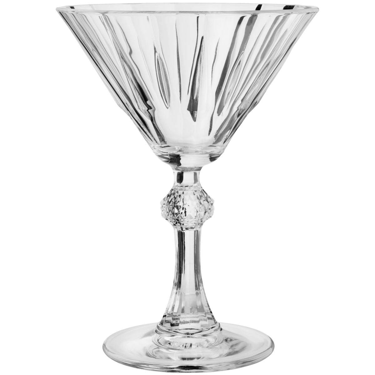Pasabahçe Martini glas Diamond; 230ml, 11.7x15 cm (ØxH); transparant; 6 stuk / verpakking