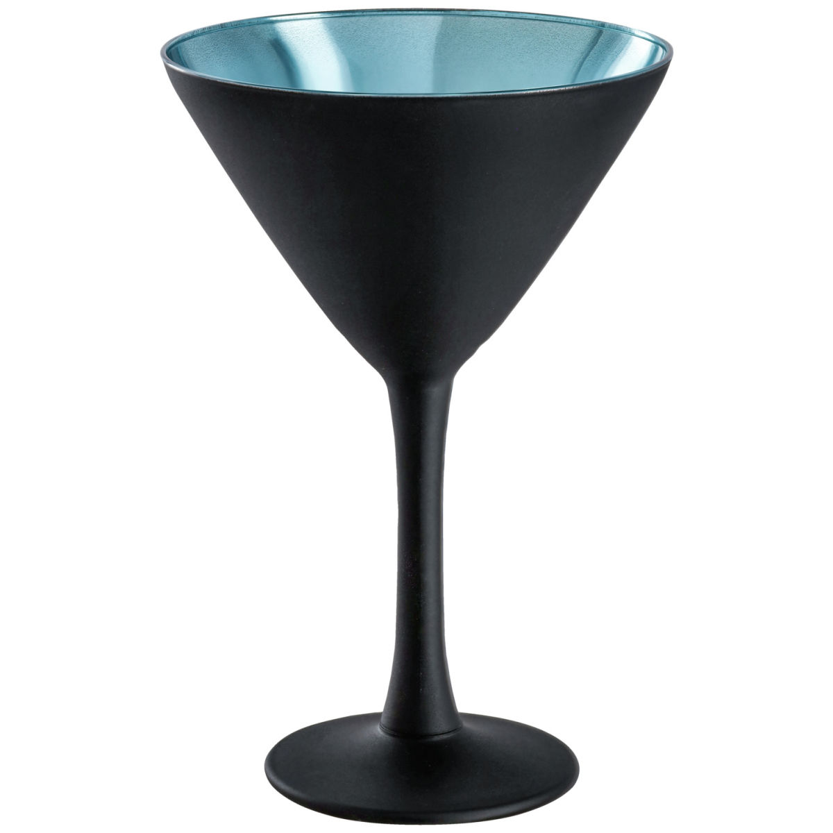 Vega Martiniglas Aolani; 160ml, 9.5x14.5 cm (ØxH); zwart/turquoise; 6 stuk / verpakking