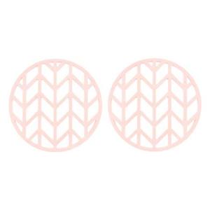 Krumble Pannenonderzetter met pijlen patroon - Roze - Set van 2
