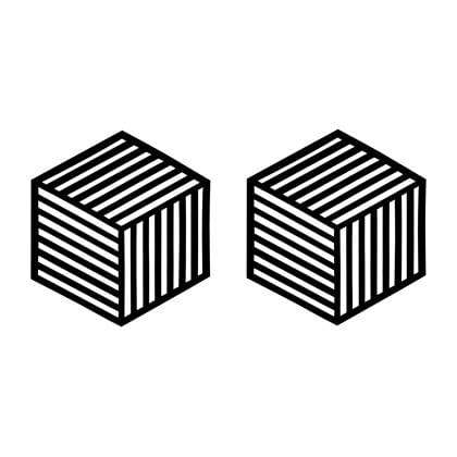 Krumble Siliconen pannenonderzetter Hexagon lang - Zwart - Set van 2