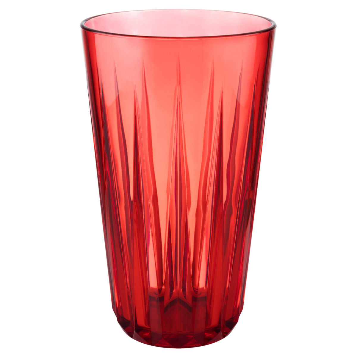 APS Waterglas Crystal; 500ml, 9x15.5 cm (ØxH); rood