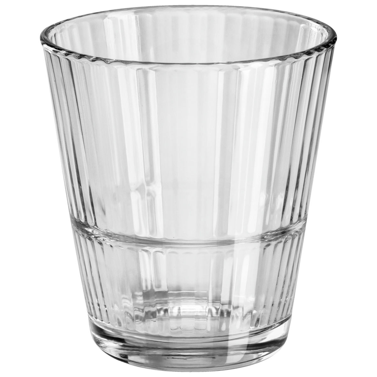 Pasabahçe Waterglas Grande Sunray stapelbaar; 290ml, 6x9.8 cm (ØxH); transparant; 12 stuk / verpakking
