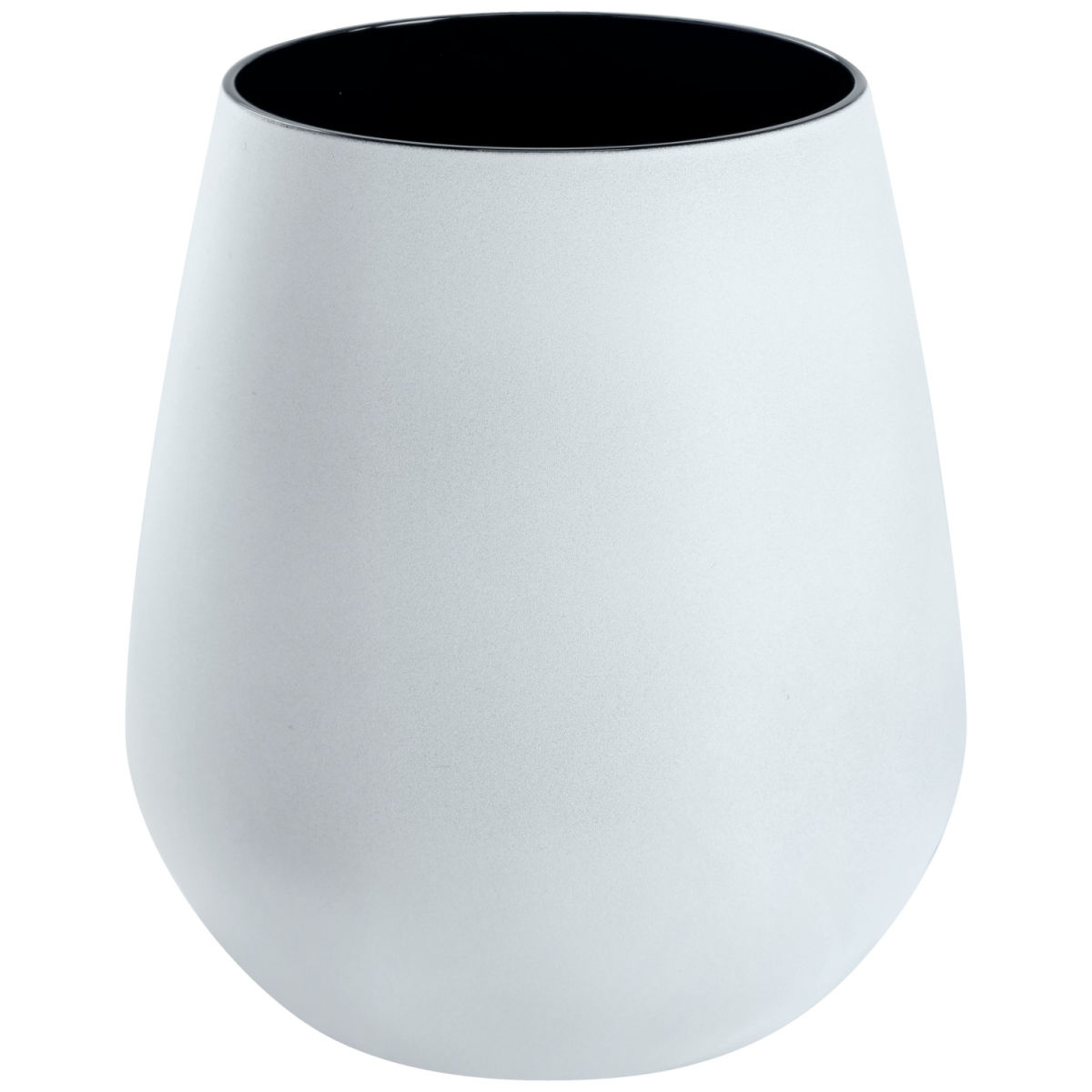 Vega Waterglas Dorisa; 420ml, 6.5x10 cm (ØxH); wit/zwart; 6 stuk / verpakking