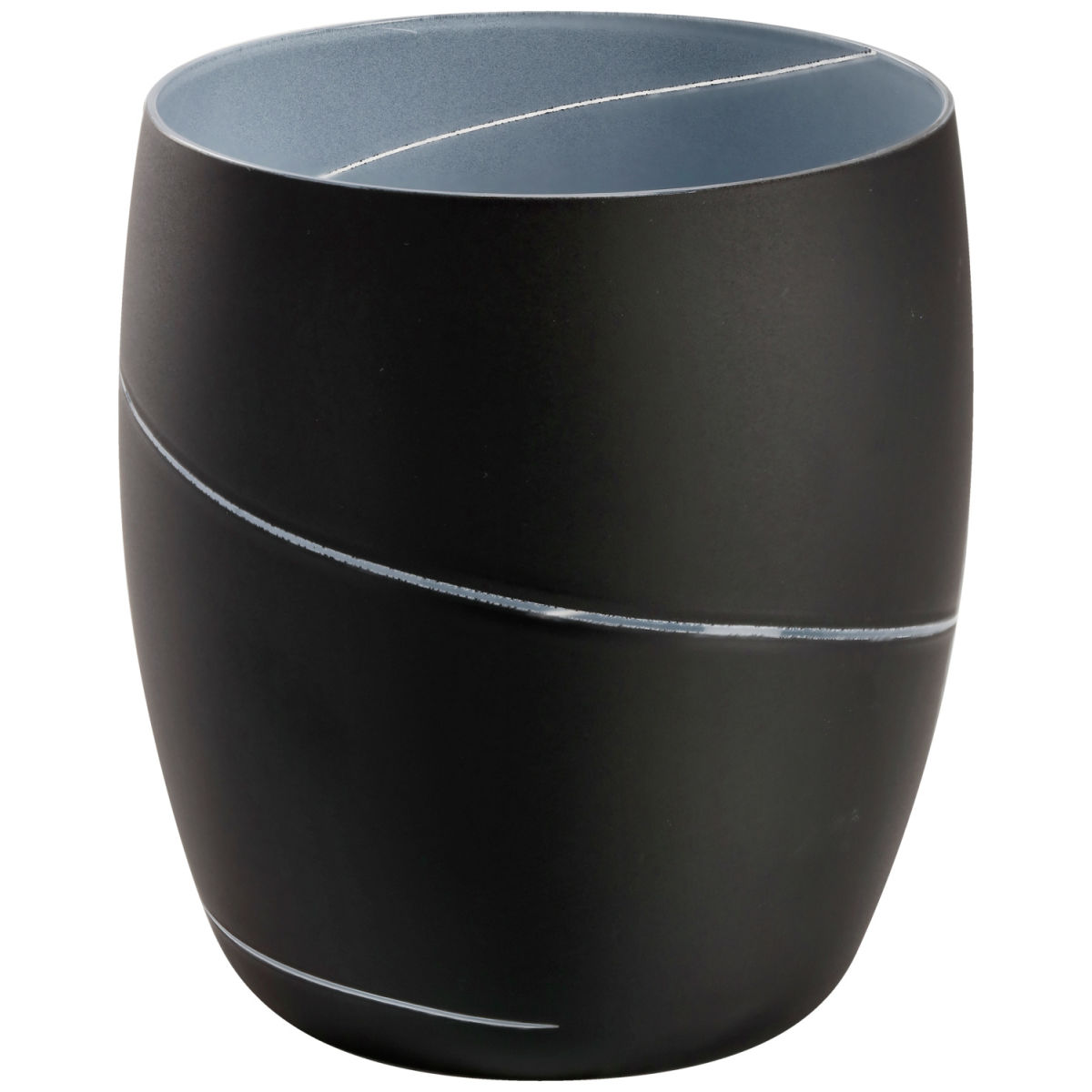 Vega Waterglas Aniani; 450ml, 8.2x9.9 cm (ØxH); zwart/wit; 6 stuk / verpakking