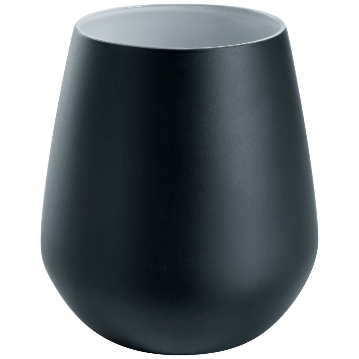 Vega Waterglas Dorisa; 420ml, 6.5x10 cm (ØxH); zwart/wit; 6 stuk / verpakking