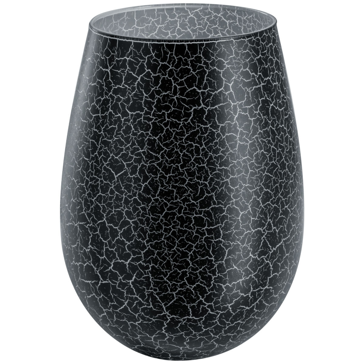 Vega Waterglas Anela; 500ml, 8.2x12.3 cm (ØxH); zwart/wit; 6 stuk / verpakking