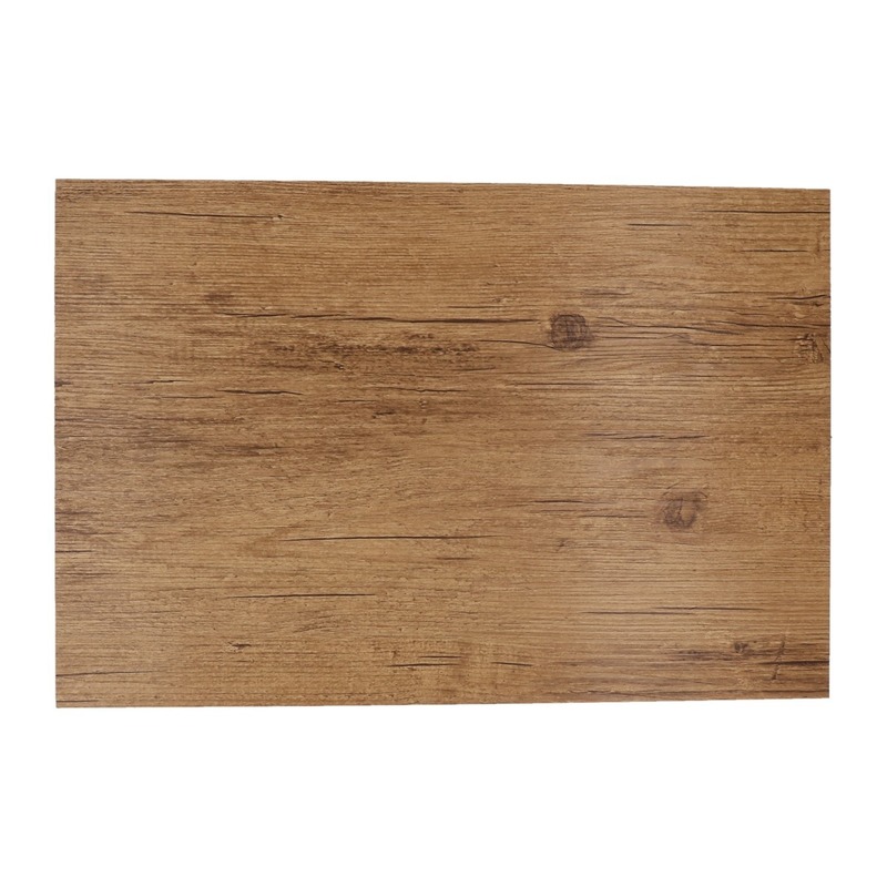 Cosy & Trendy 12x Placemats lichtbruine hout print 45 cm -