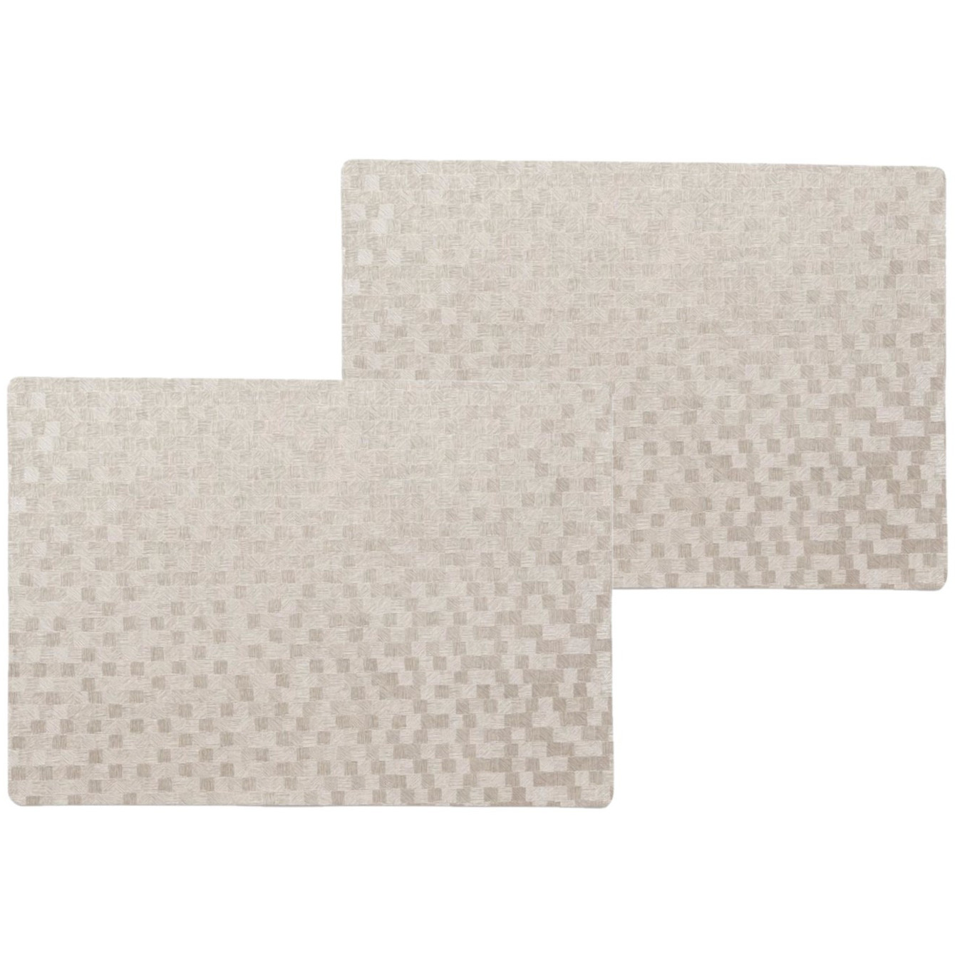 Wicotex 12x stuks stevige luxe Tafel placemats Stones taupe 30 x 43 cm -