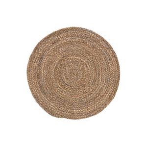 Merkloos 10x Placemats rond bruin rotan cm -