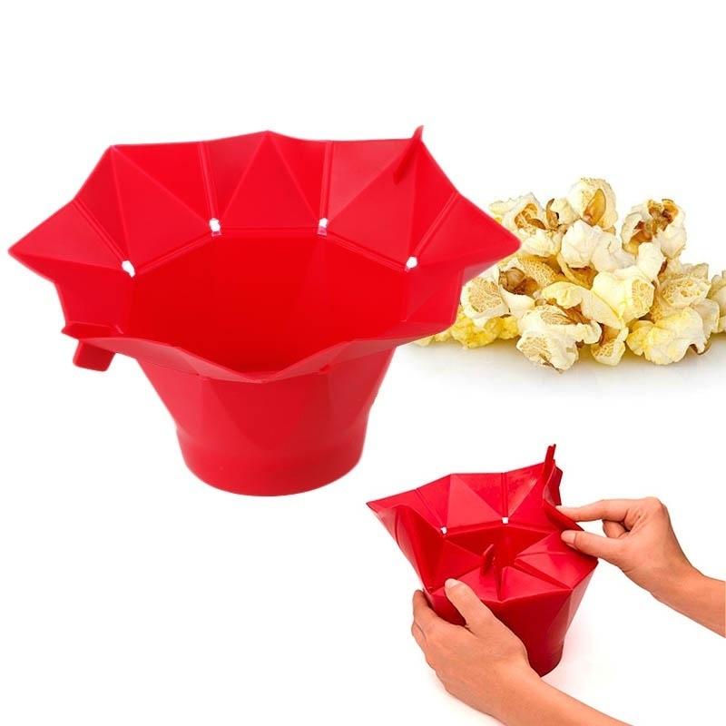 LY Angel Boutique 025 DIY siliconen magnetron popcornmachine opvouwbare emmer rood keukengereedschap