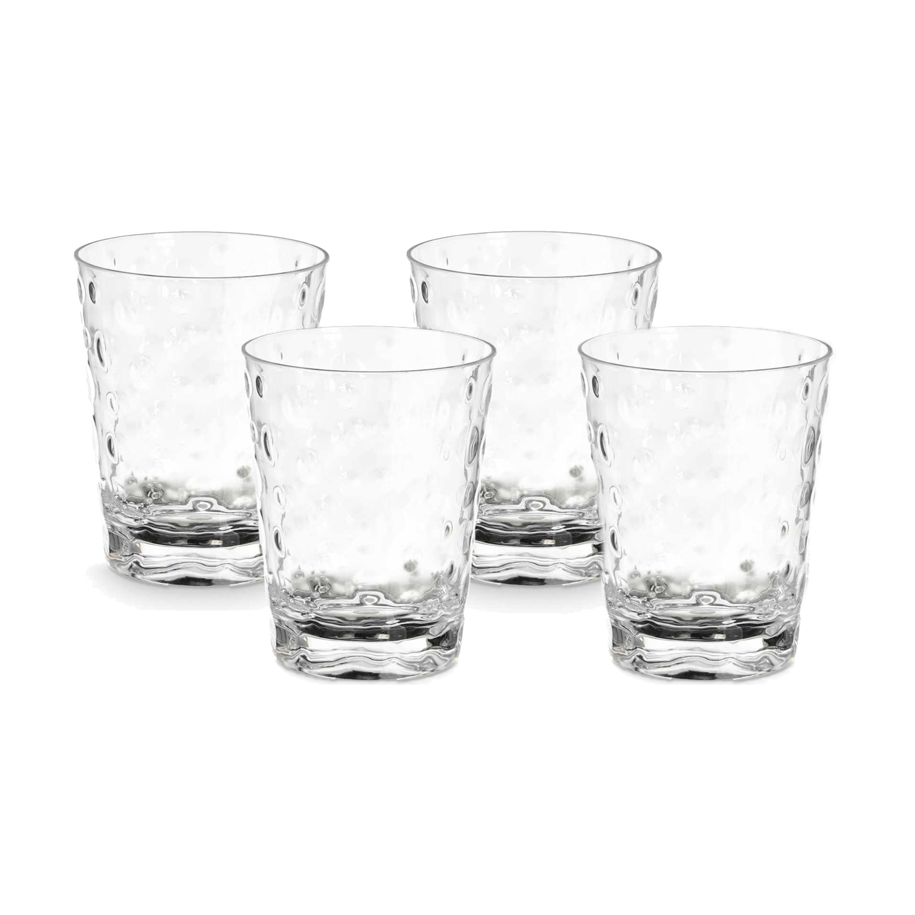 Leknes Drinkglas Gloria - 4x - transparant - onbreekbaar kunststof - 470 ml -