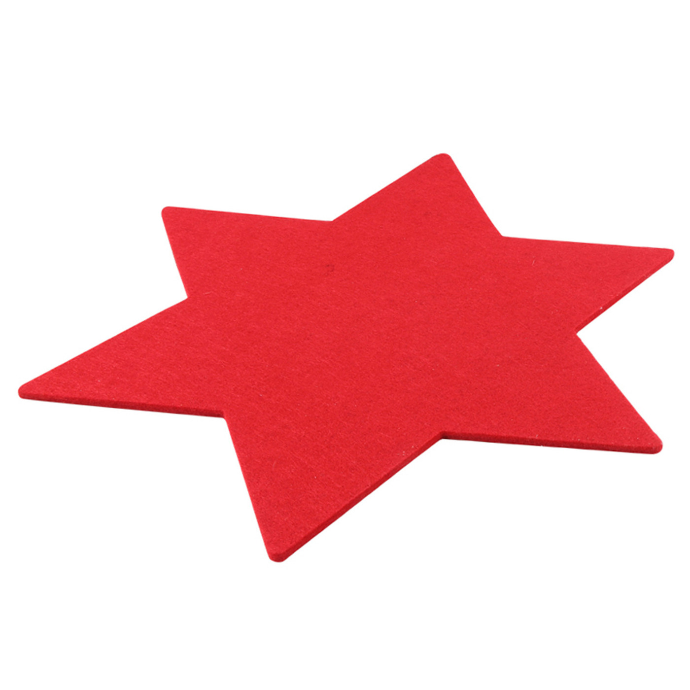 Bellatio Decorations 1x stuks ster vormige placemats rood 25 cm van kunststof -