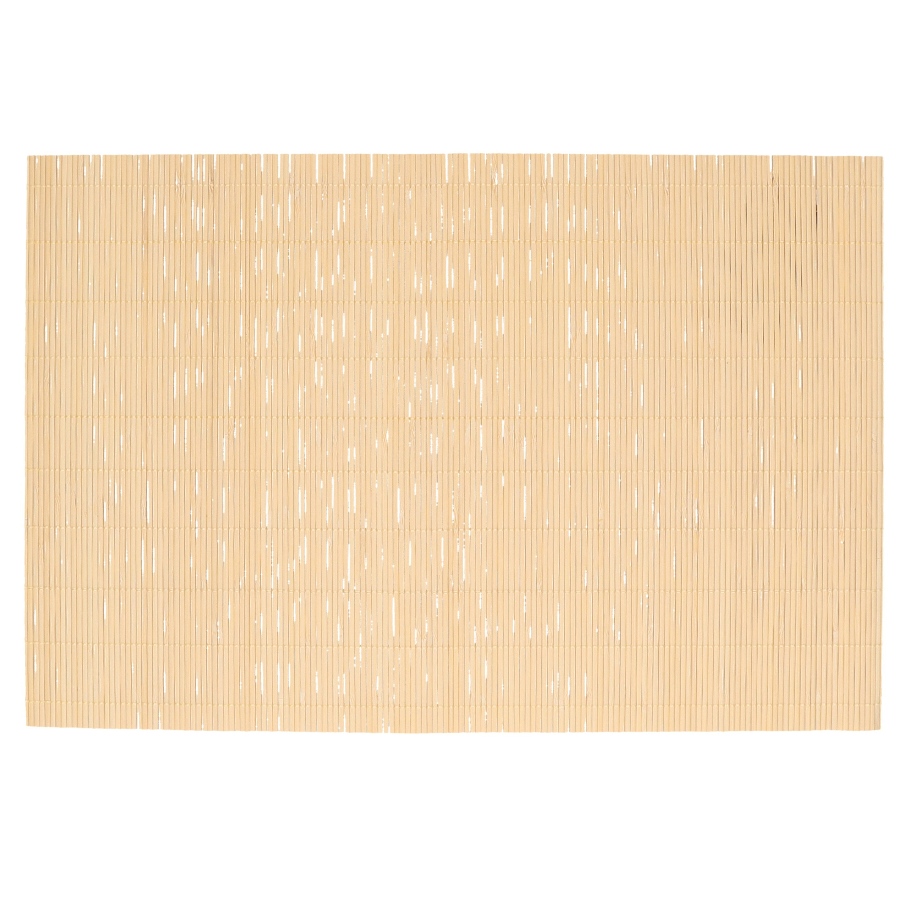 Secret de Gourmet Rechthoekige placemat naturel bamboe 45 x 30 cm -
