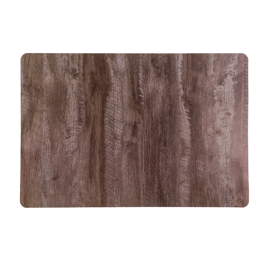 Merkloos Tafel placemat hout kleur 43 x 28 cm van kunststof -