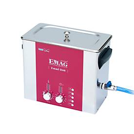 Ultraschallreiniger EMAG Emmi D 60, Edelstahl, 5,3 l, Sweep & Degas, Zeitschaltuhr, Ablauf & Heizung