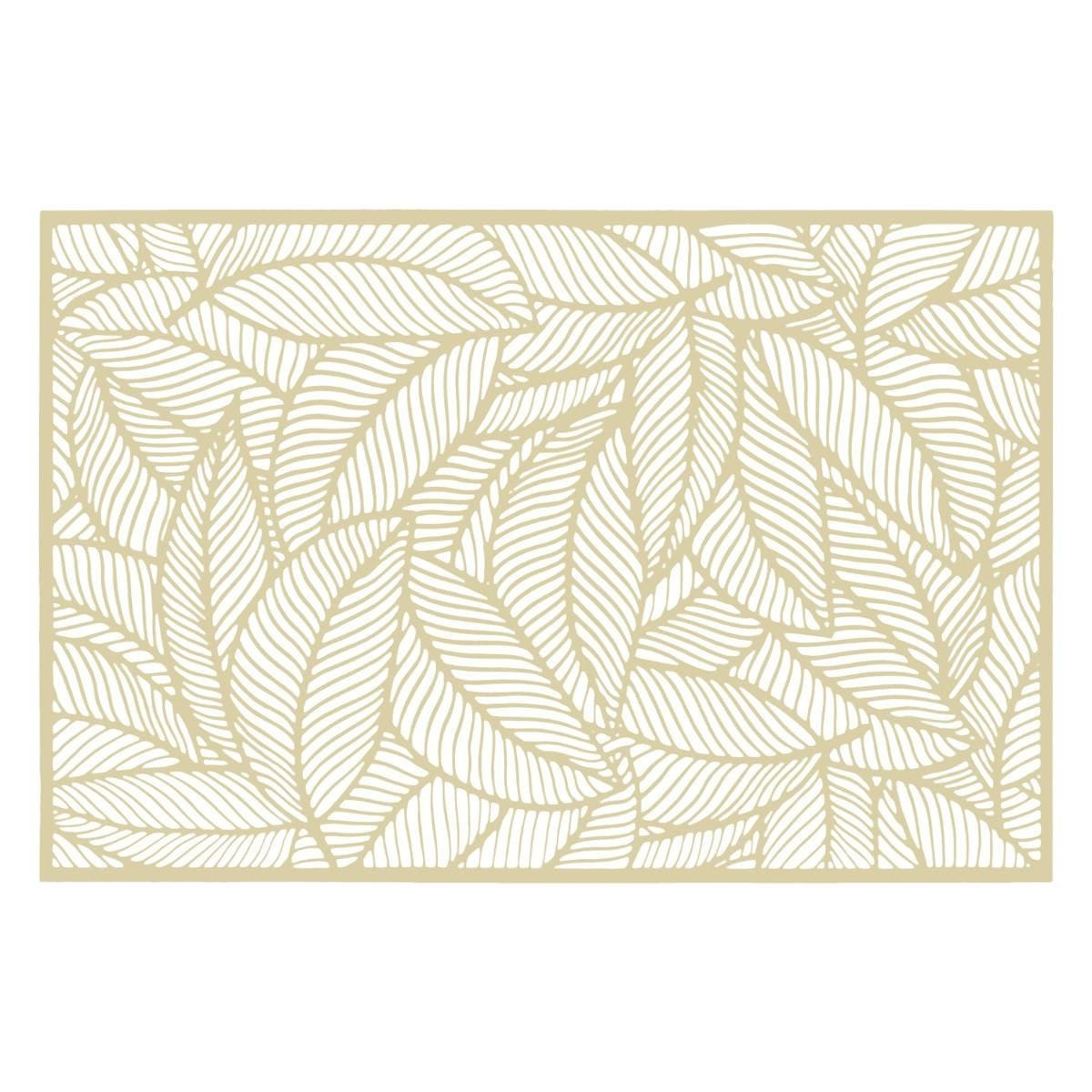 Secret de Gourmet Rechthoekige placemat Jungle goud PVC 45 x 30 cm -