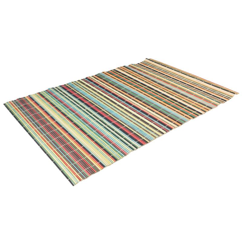 Merkloos 1x Bamboe placemat/onderlegger 30 x 45 cm gekleurd -