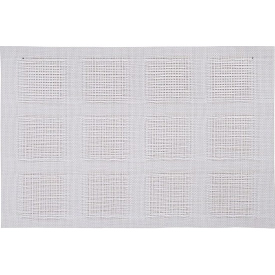 Merkloos 1x Placemat wit geweven/gevlochten 45 x 30 cm -