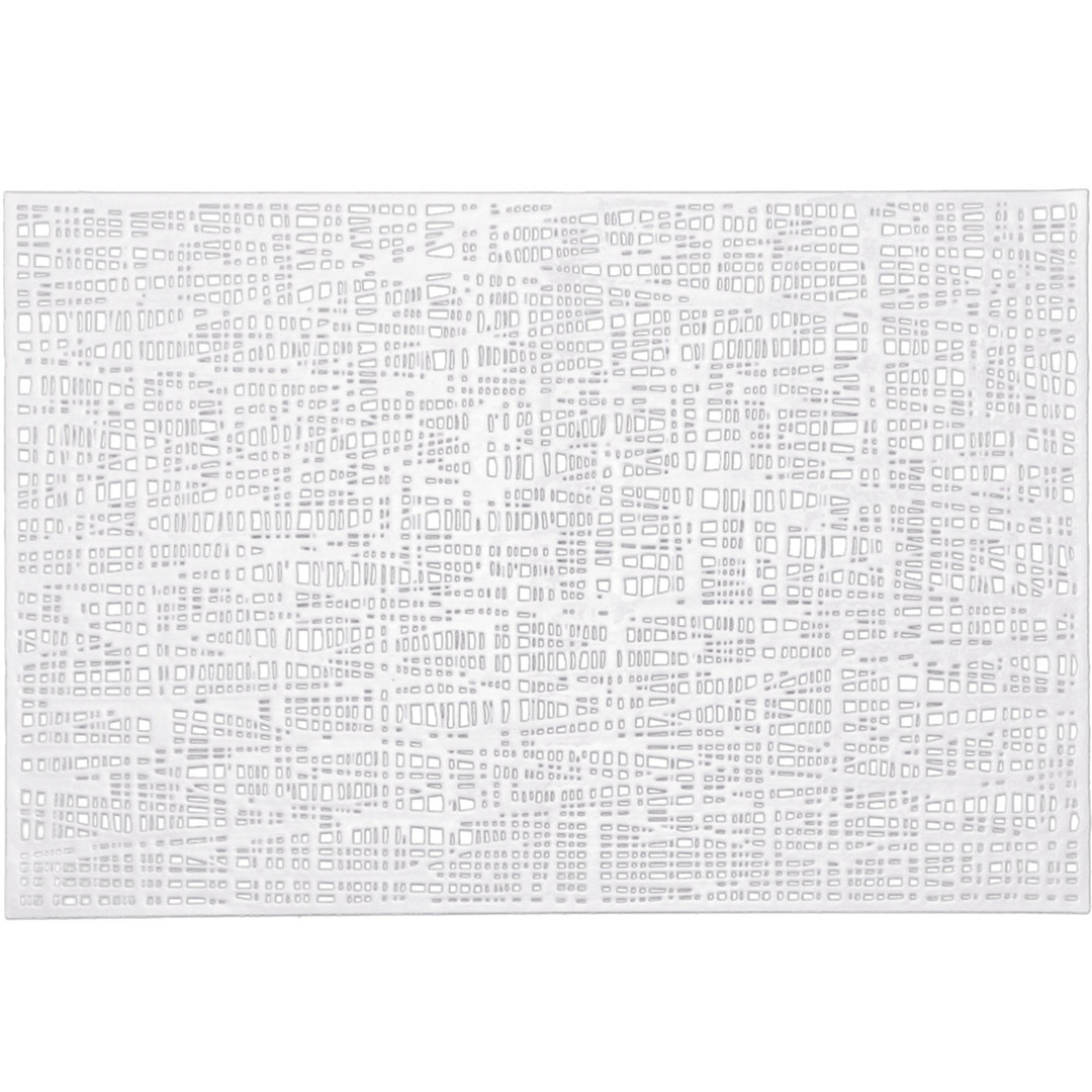 Zeller 1x Rechthoekige placemats glanzend wit 30 x 45 cm -