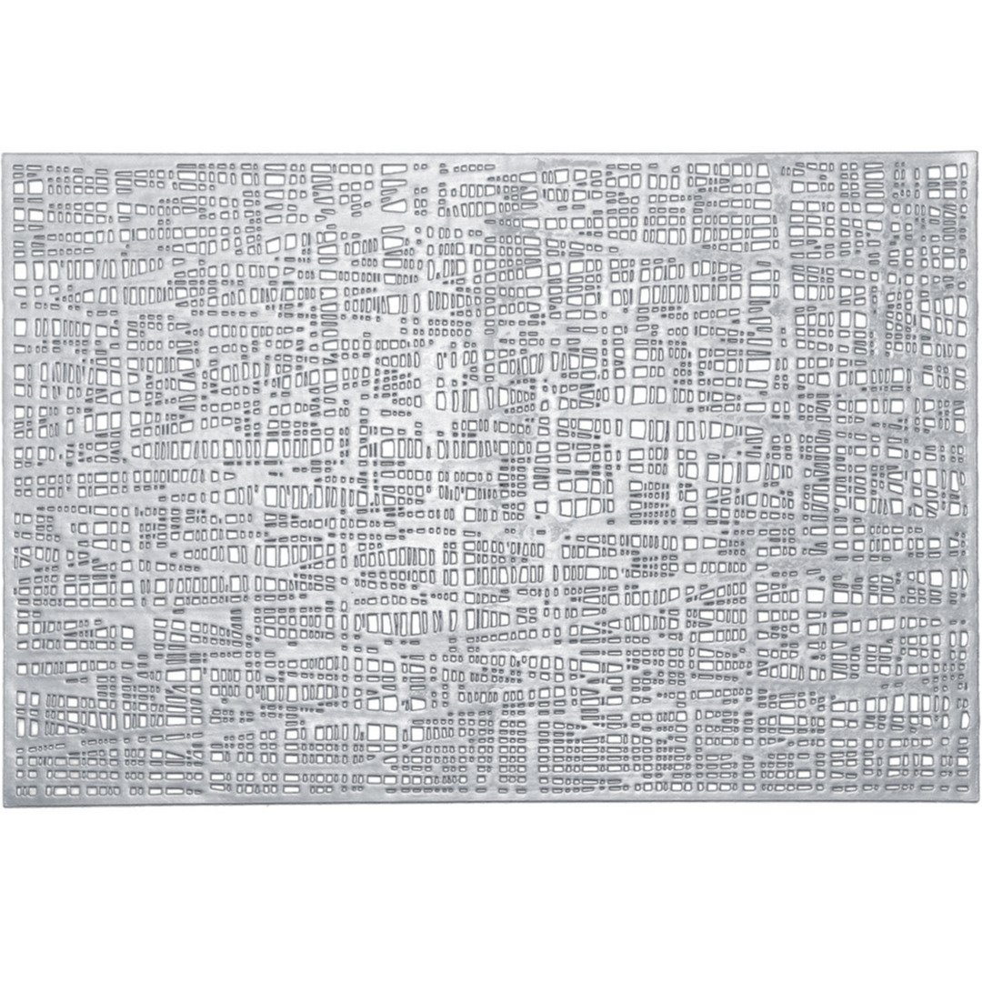 Zeller 1x Rechthoekige placemats glanzend zilver 30 x 45 cm -