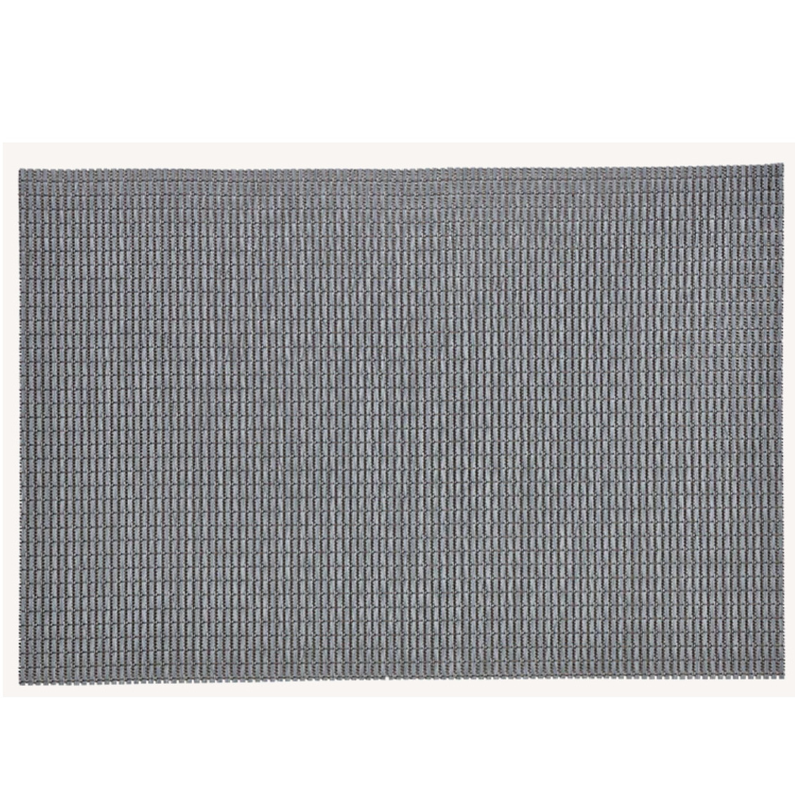 Merkloos 1x Rechthoekige placemats grijs kunststof 45 x 30 cm -