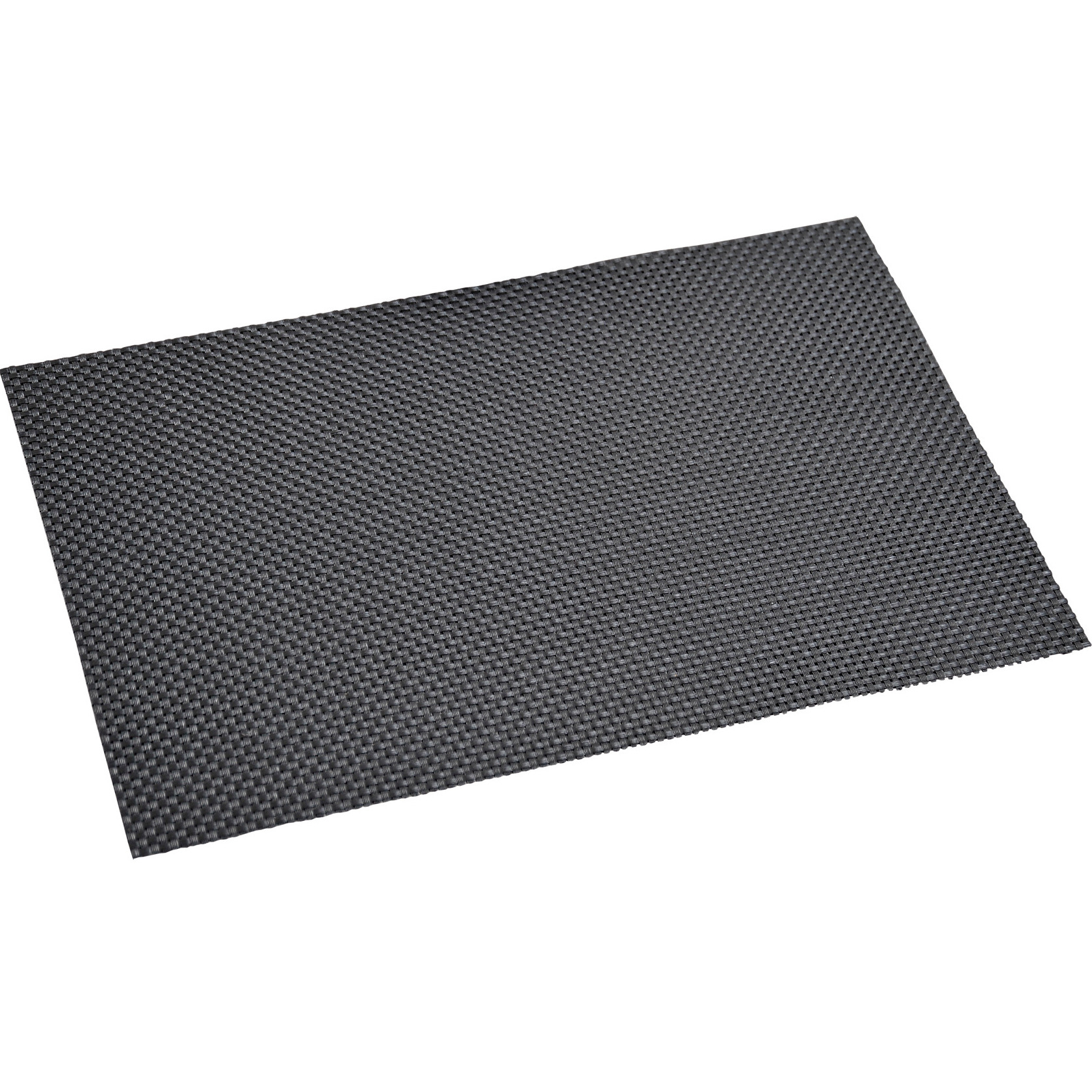 Kesper 1x Rechthoekige placemats zwart geweven 29 x 43 cm -