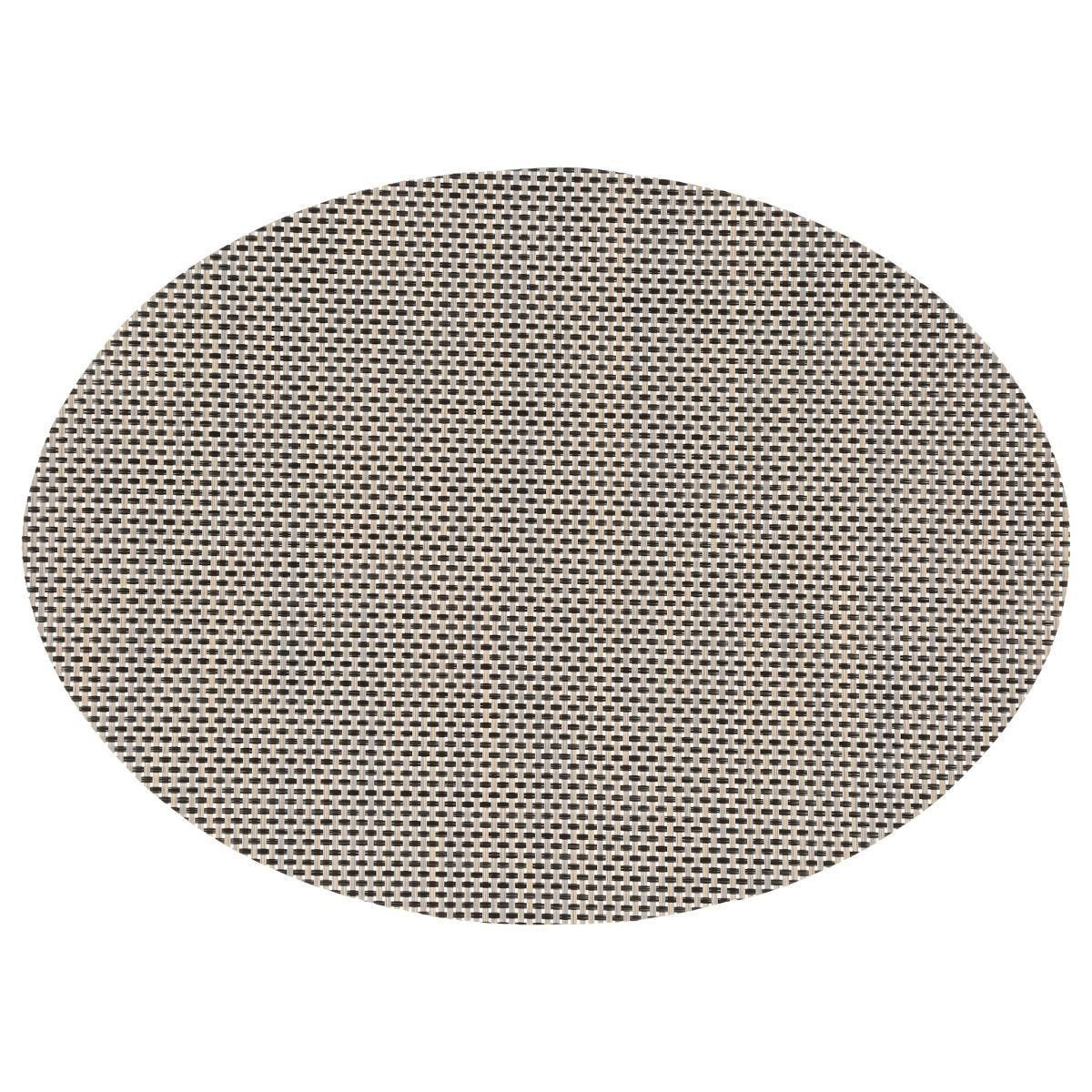 Secret de Gourmet Ovale placemat Maoli zwart/beige kunststof x 35 cm -