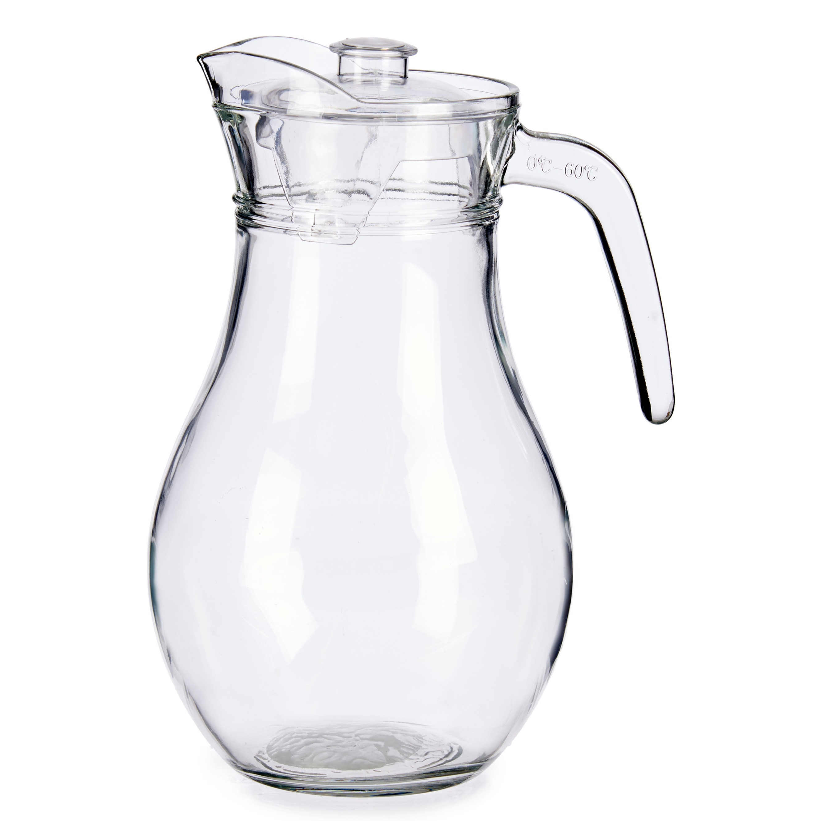 Vivalto sapkan karaf met deksel - glas - inhoud 1,8 liter - transparant -