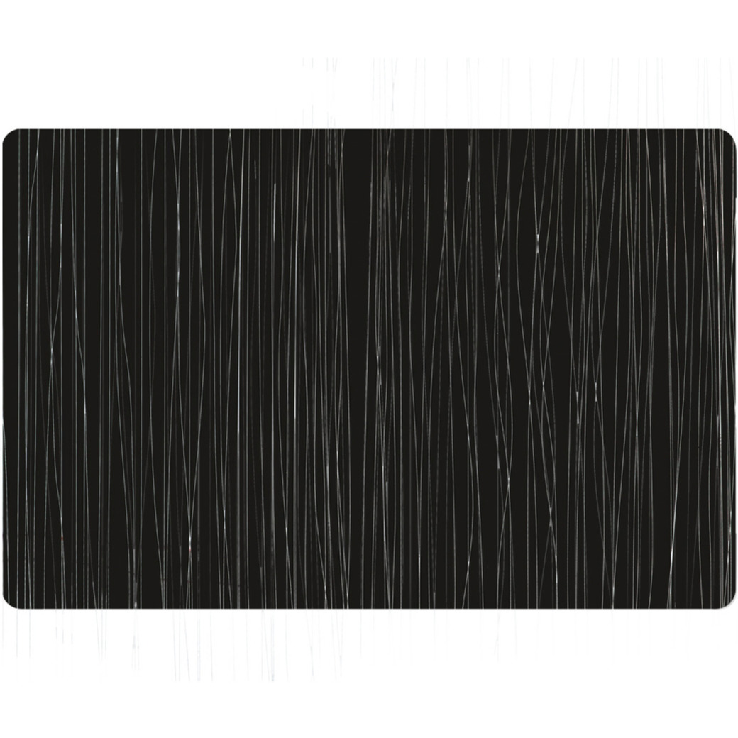 Zeller 2x Rechthoekige placemats metallic zwart 30 x 45 cm -