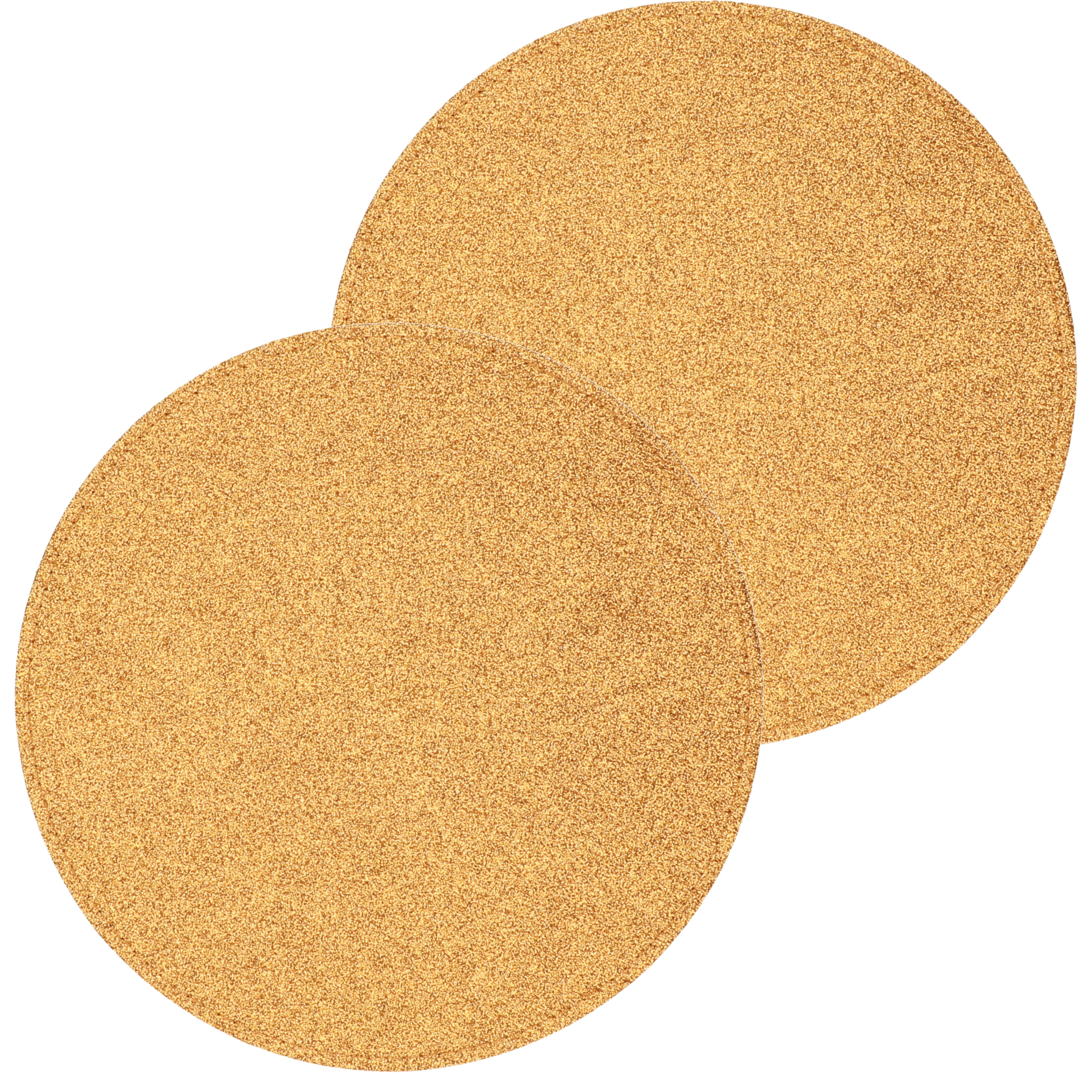 Merkloos 2x Ronde placemats/onderleggers goud met glitters 33 cm -