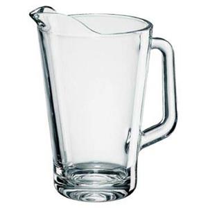 Merkloos 1x Glazen water karaffen/pitchers van 1,5 Conic -