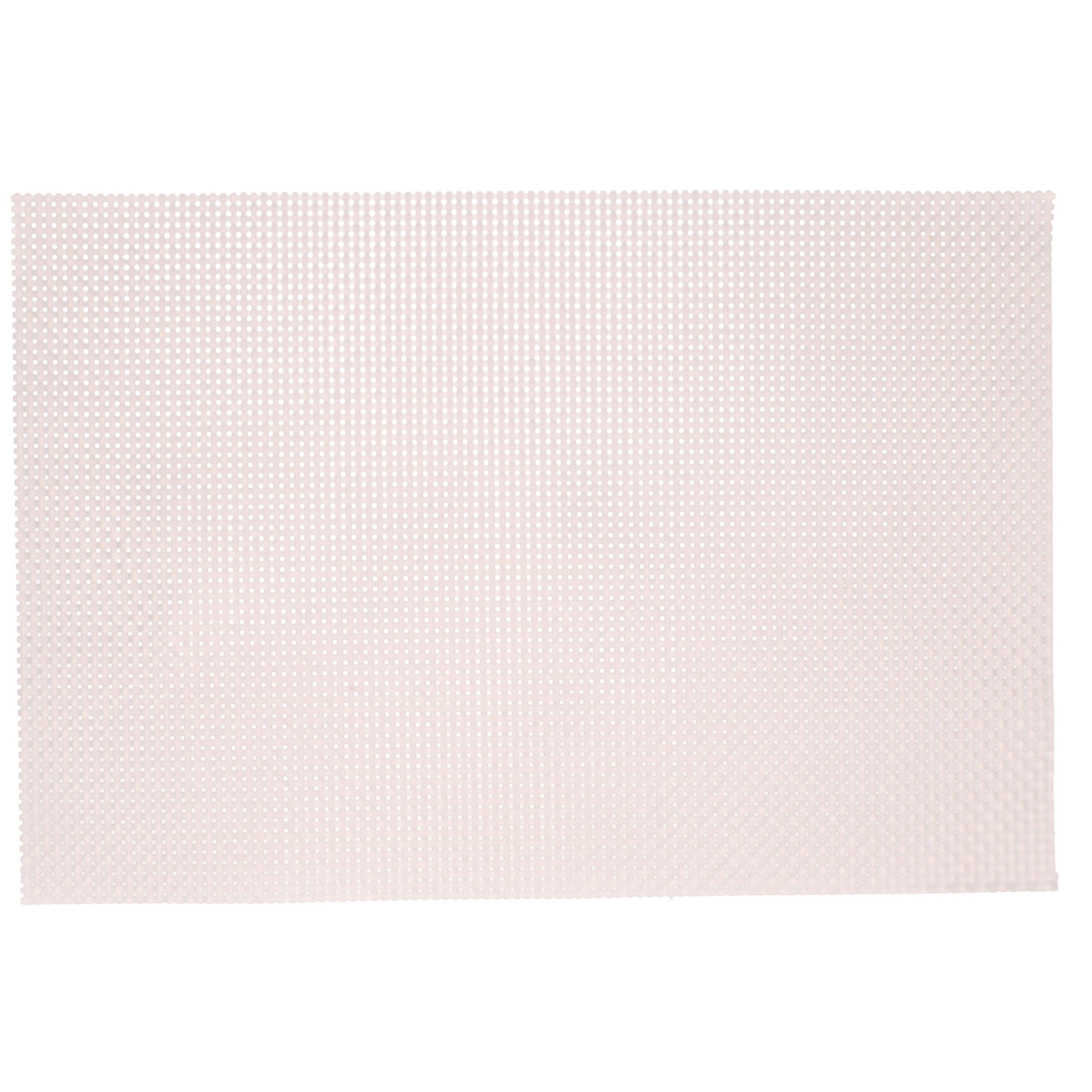 Kesper 3x Rechthoekige placemats lichtroze parelmoer glans geweven 29 x 43 cm -