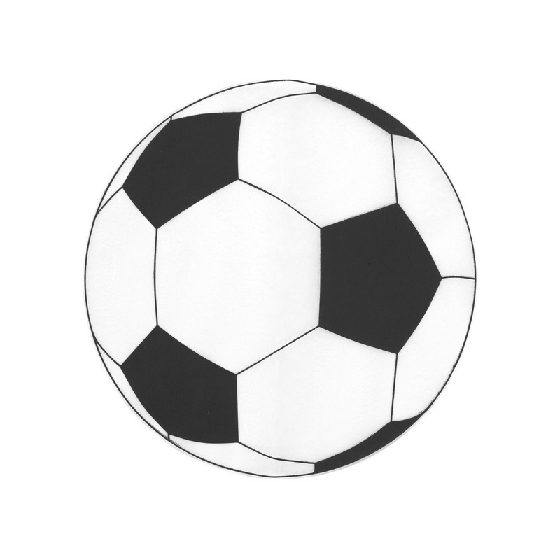 Merkloos 12x Ronde placemats/onderleggers voetballen voetbalfeestje thema cm -