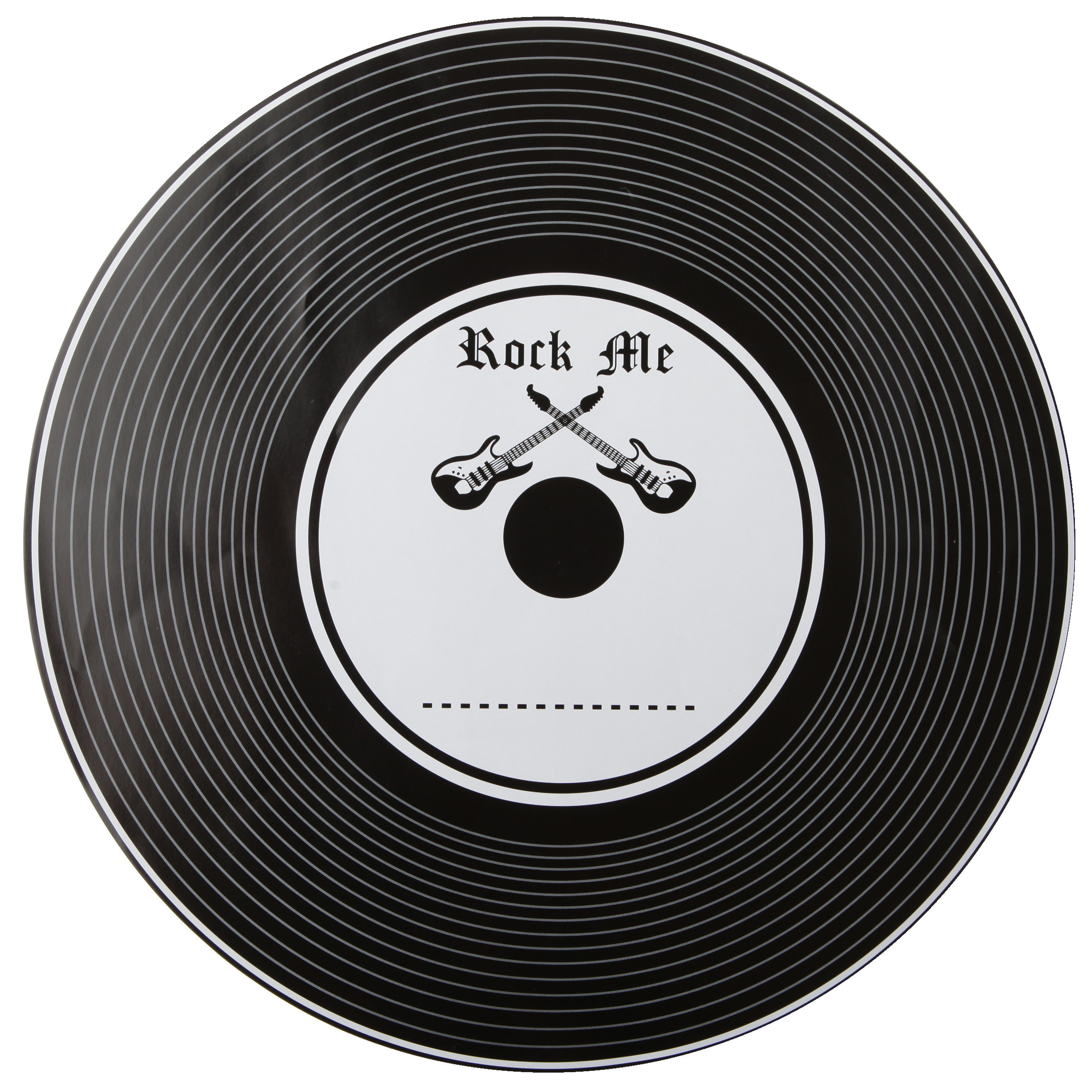Merkloos 12x Ronde placemats/onderleggers vinyl print cm -
